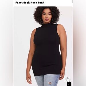 Torrid Black Mock Neck Tank Top